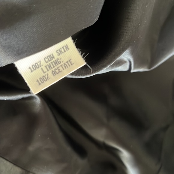 Woman’s leather jacket chaiken and Capone black size 8 vintage - Picture 9 of 10